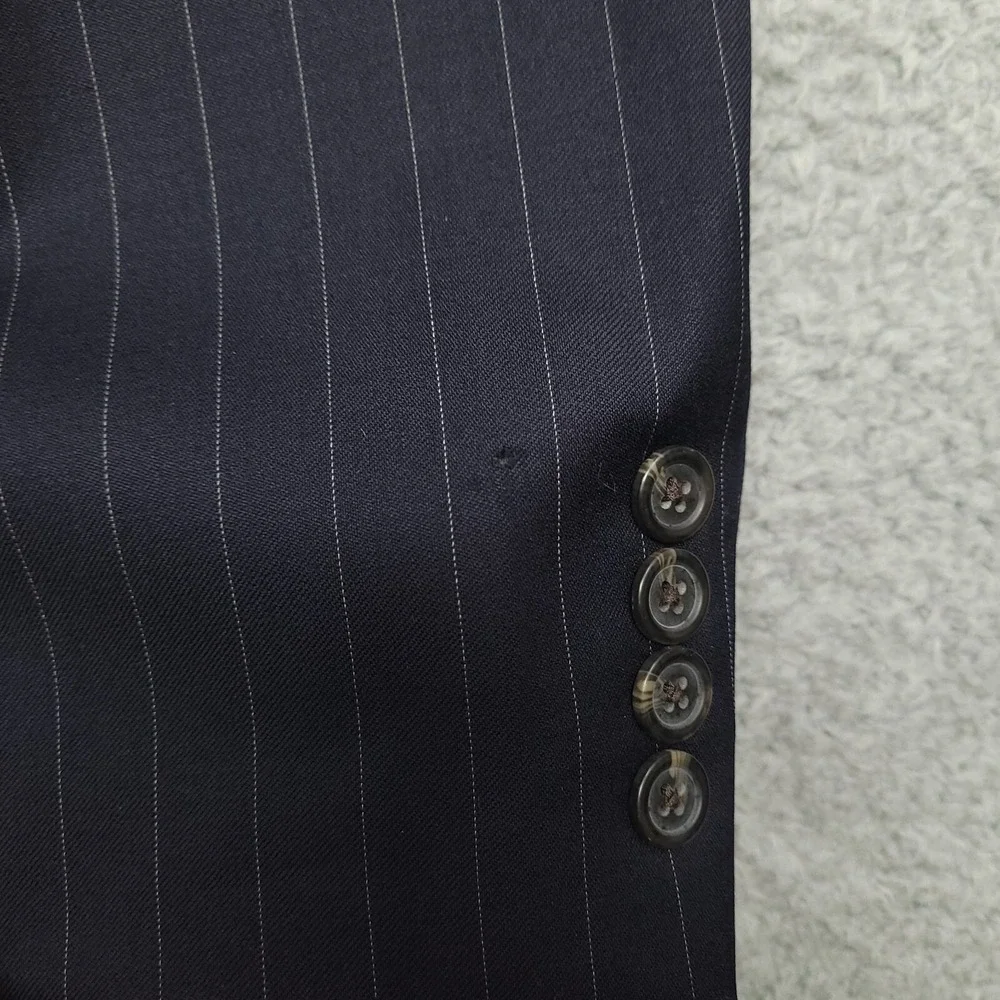 Lauren Ralph Lauren L517397F Pinstripe Blazer‎ Men 44R Navy EUC